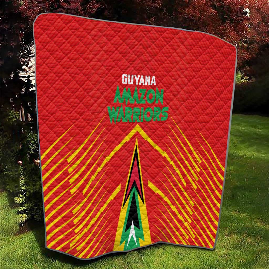 Guyana Cricket Amazon Warriors Quilt Go Glory-Green Red Gold LT03