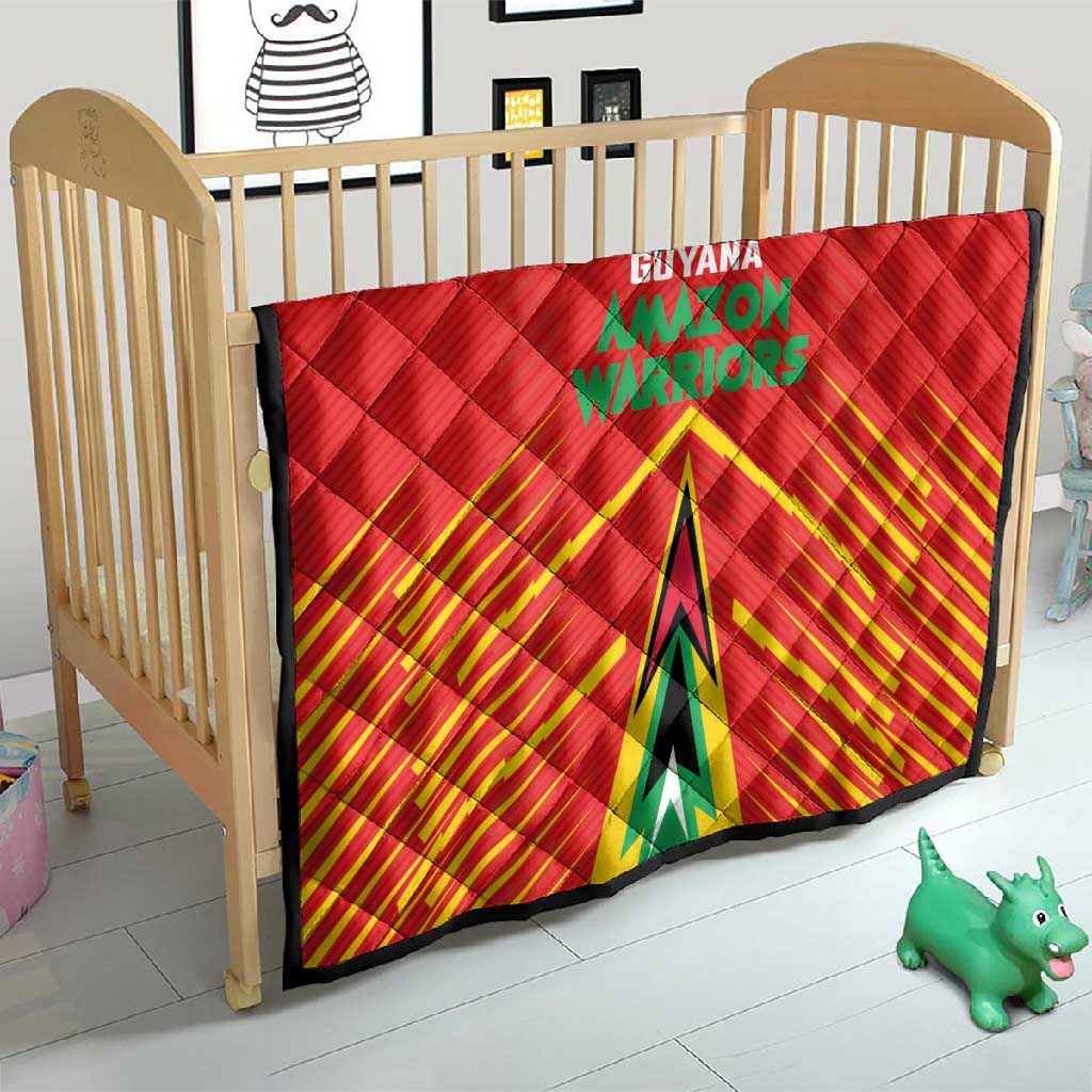 Guyana Cricket Amazon Warriors Quilt Go Glory-Green Red Gold LT03
