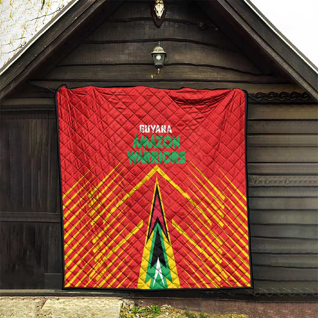 Guyana Cricket Amazon Warriors Quilt Go Glory-Green Red Gold LT03
