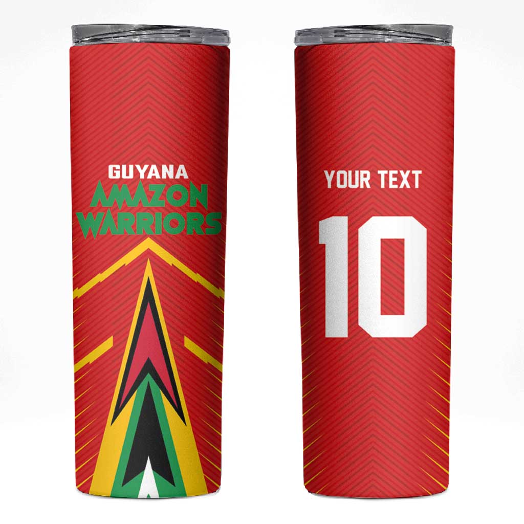 Guyana Cricket Amazon Warriors Custom Skinny Tumbler Go Glory-Green Red Gold LT03