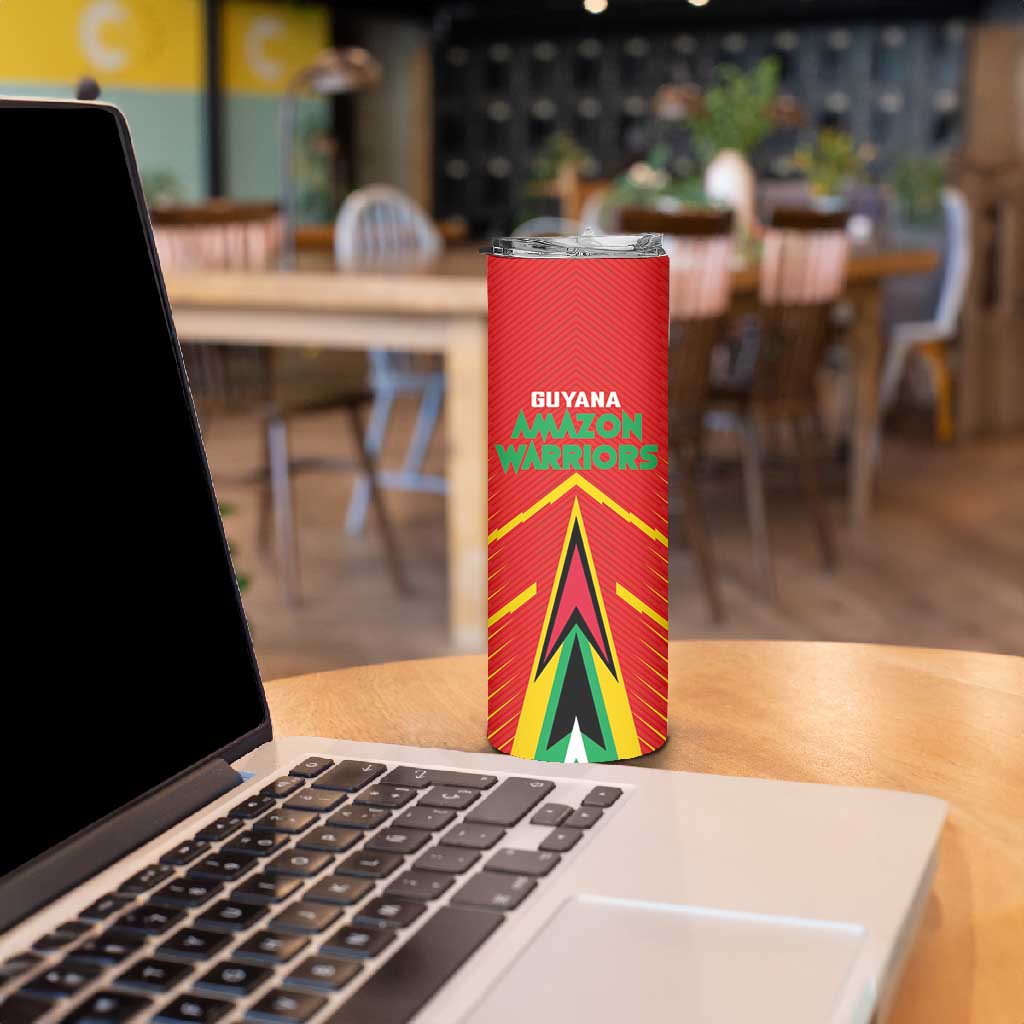 Guyana Cricket Amazon Warriors Custom Skinny Tumbler Go Glory-Green Red Gold LT03