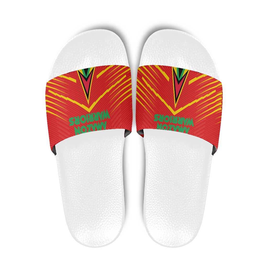 Guyana Cricket Amazon Warriors Slide Sandals Green Red Gold Glory LT03