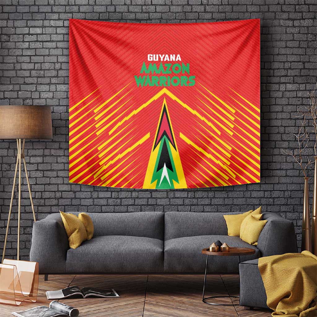 Guyana Cricket Amazon Warriors Tapestry Go Glory-Green Red Gold LT03