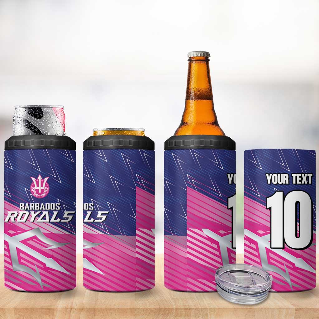 Custom Barbados Cricket Royals 4 in 1 Can Cooler Tumbler Trident Symbol-Sporty Style LT03