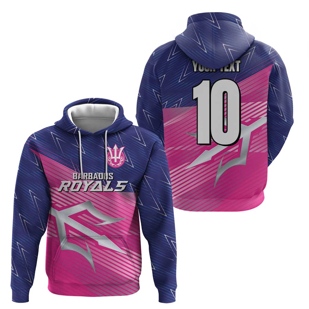 Custom Barbados Cricket Royals Hoodie Sporty Style with Trident Symbol LT03
