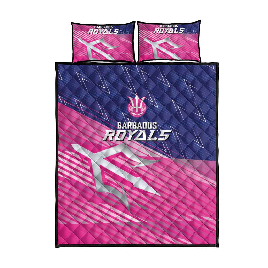 Barbados Cricket Royals Quilt Bed Set Trident Symbol-Sporty Style LT03
