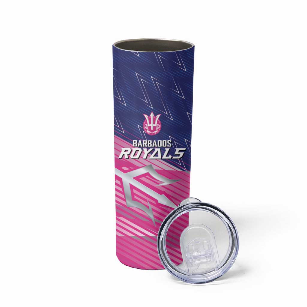 Custom Barbados Cricket Royals Skinny Tumbler Trident Symbol-Sporty Style LT03