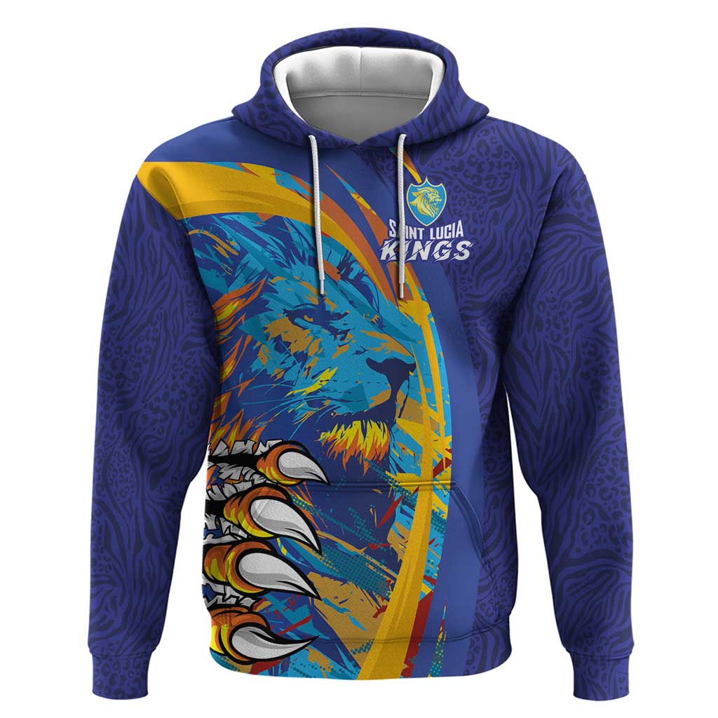 Custom Saint Lucia Cricket Kings Hoodie Power Lions of Caribbean LT03