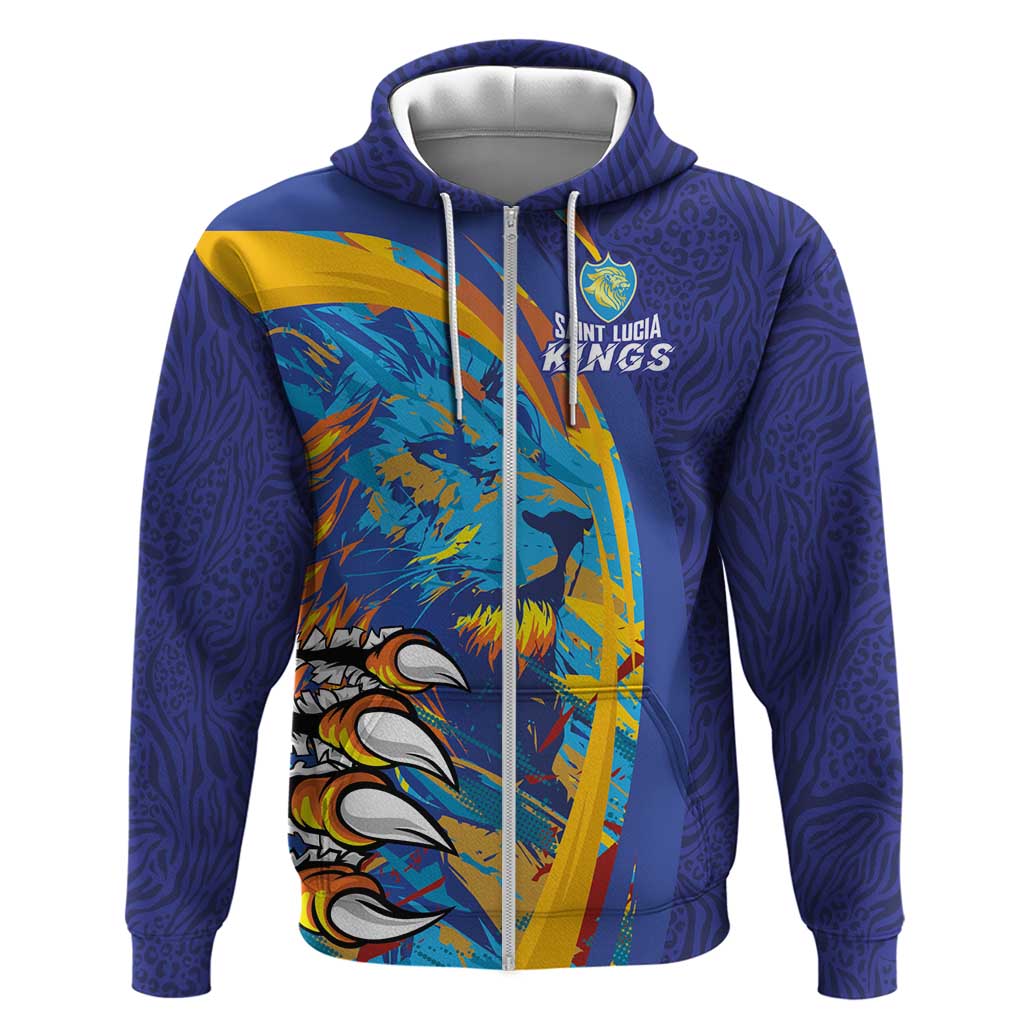 Custom Saint Lucia Cricket Kings Hoodie Power Lions of Caribbean LT03