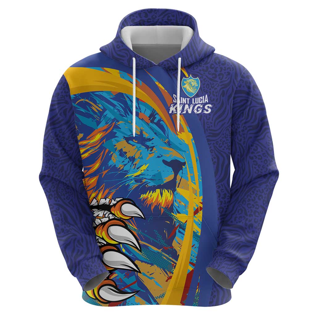 Custom Saint Lucia Cricket Kings Hoodie Power Lions of Caribbean LT03