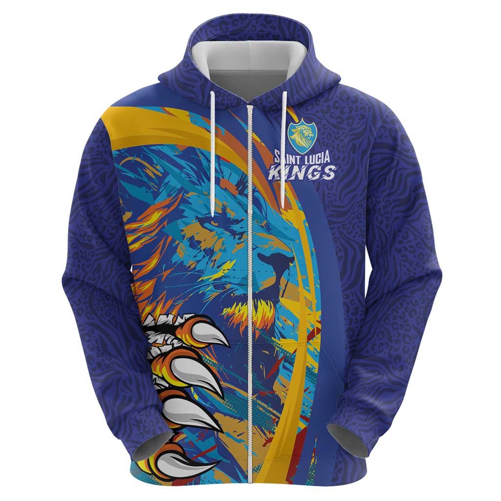 Custom Saint Lucia Cricket Kings Hoodie Power Lions of Caribbean LT03