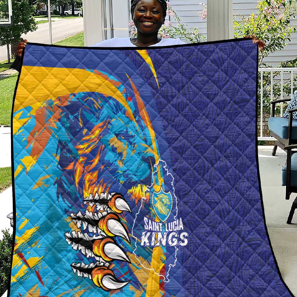 Saint Lucia Cricket Kings Quilt Caribbean-Roar of Power Lions LT03