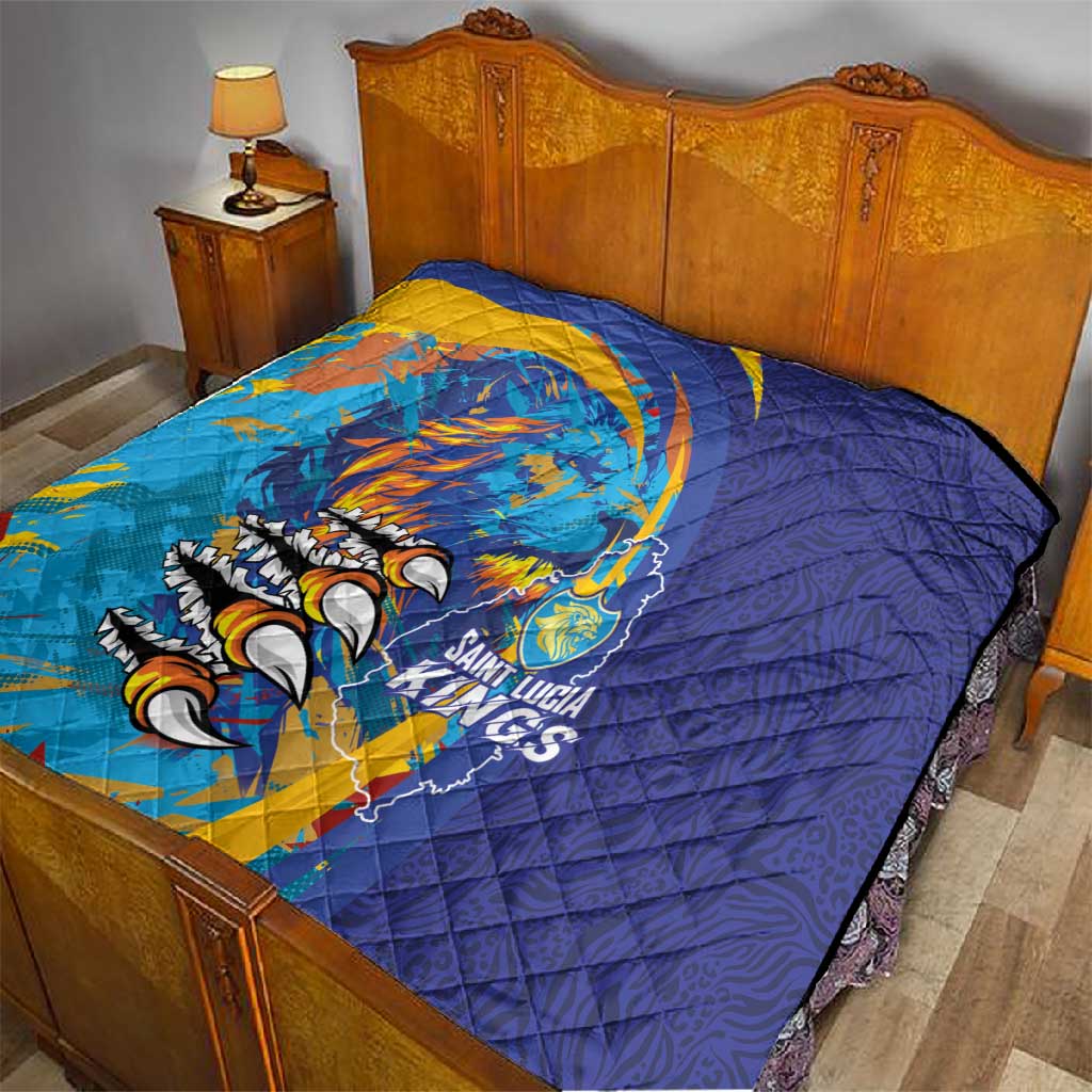 Saint Lucia Cricket Kings Quilt Caribbean-Roar of Power Lions LT03