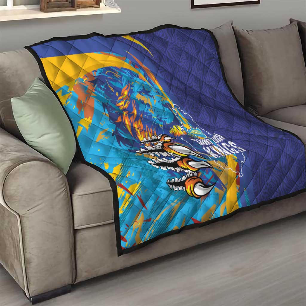 Saint Lucia Cricket Kings Quilt Caribbean-Roar of Power Lions LT03