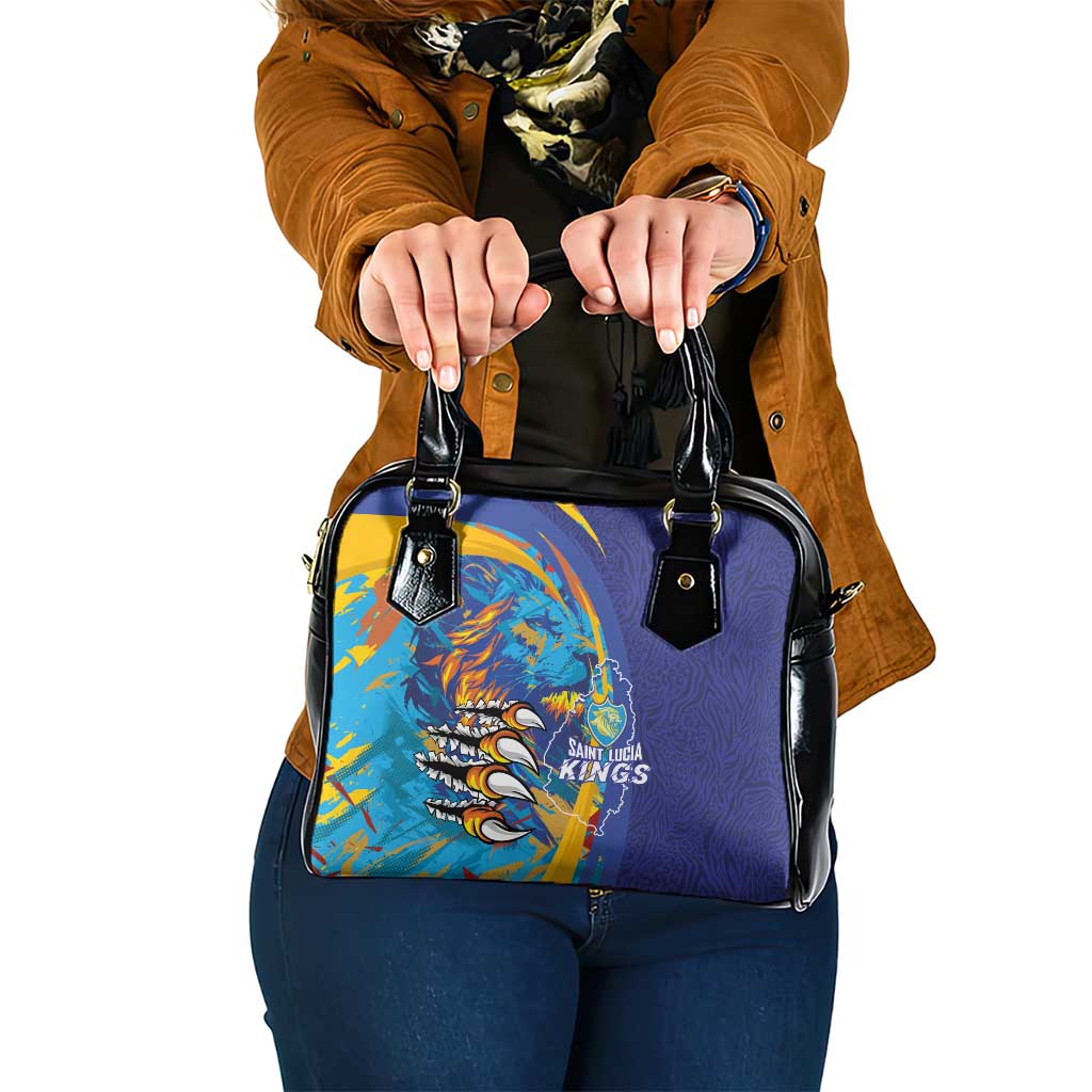 Saint Lucia Cricket Kings Shoulder Handbag Power Lions of Caribbean LT03