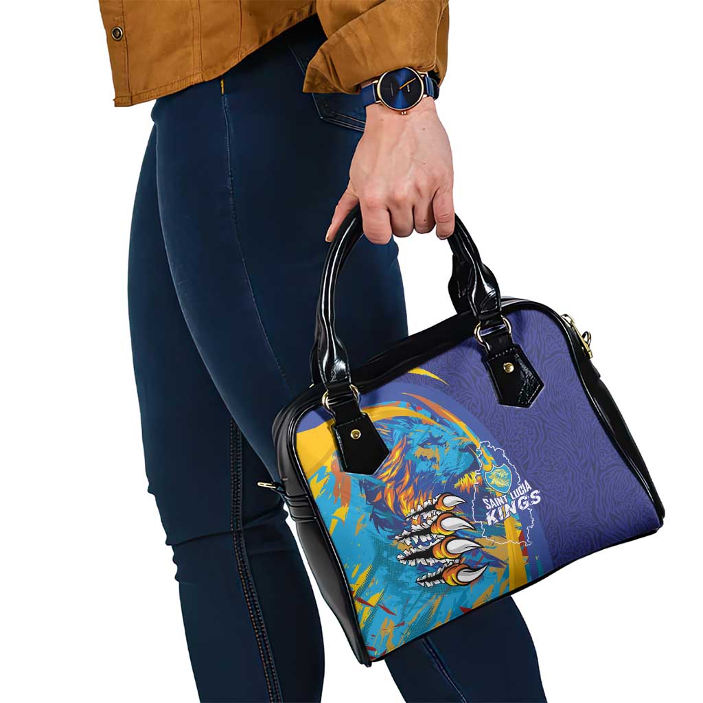 Saint Lucia Cricket Kings Shoulder Handbag Power Lions of Caribbean LT03