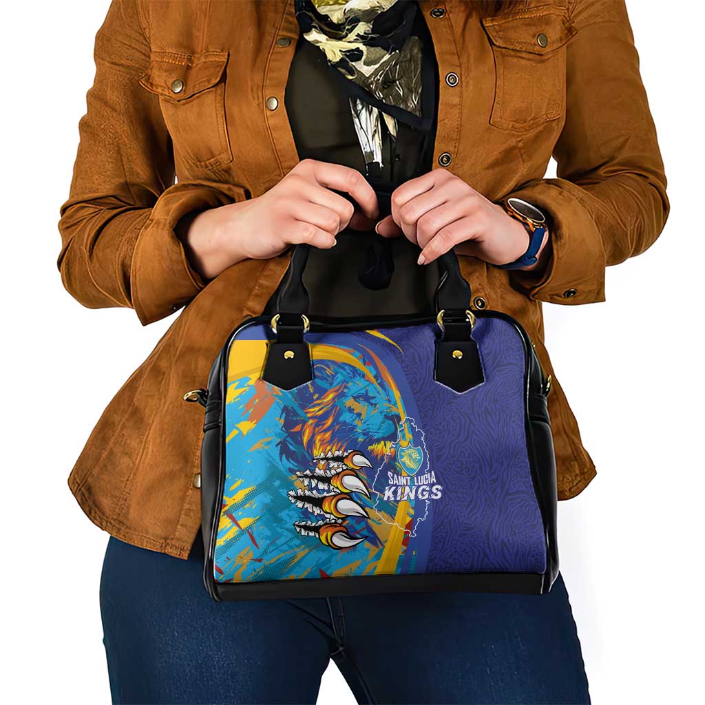 Saint Lucia Cricket Kings Shoulder Handbag Power Lions of Caribbean LT03