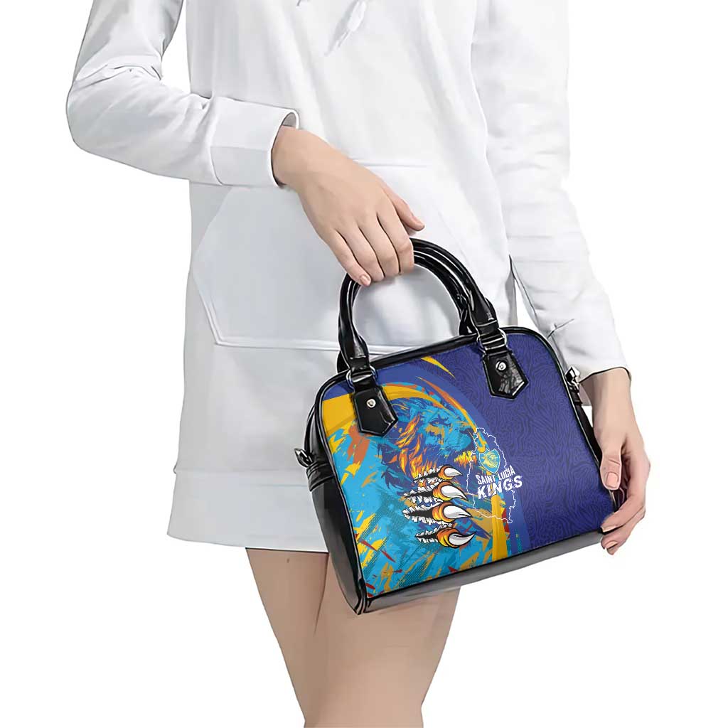 Saint Lucia Cricket Kings Shoulder Handbag Power Lions of Caribbean LT03