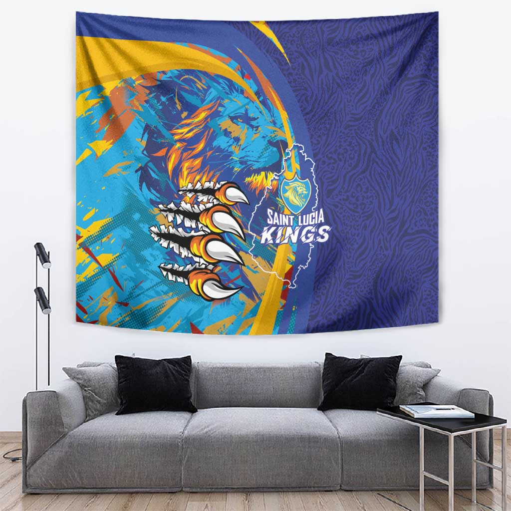 Saint Lucia Cricket Kings Tapestry Caribbean-Roar of Power Lions LT03