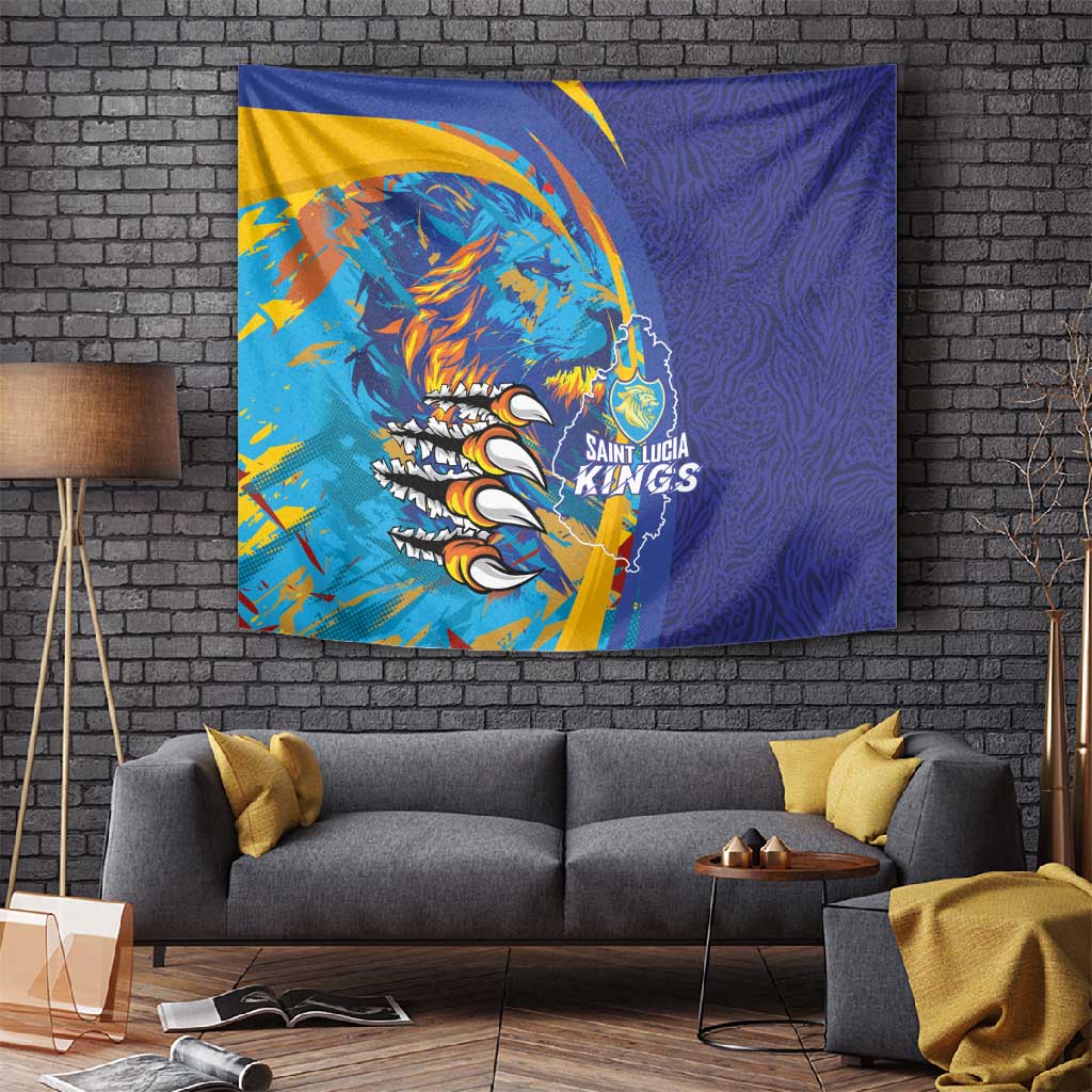 Saint Lucia Cricket Kings Tapestry Caribbean-Roar of Power Lions LT03