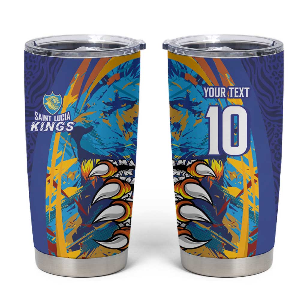 Custom Saint Lucia Cricket Kings Tumbler Cup Caribbean-Roar of Power Lions LT03