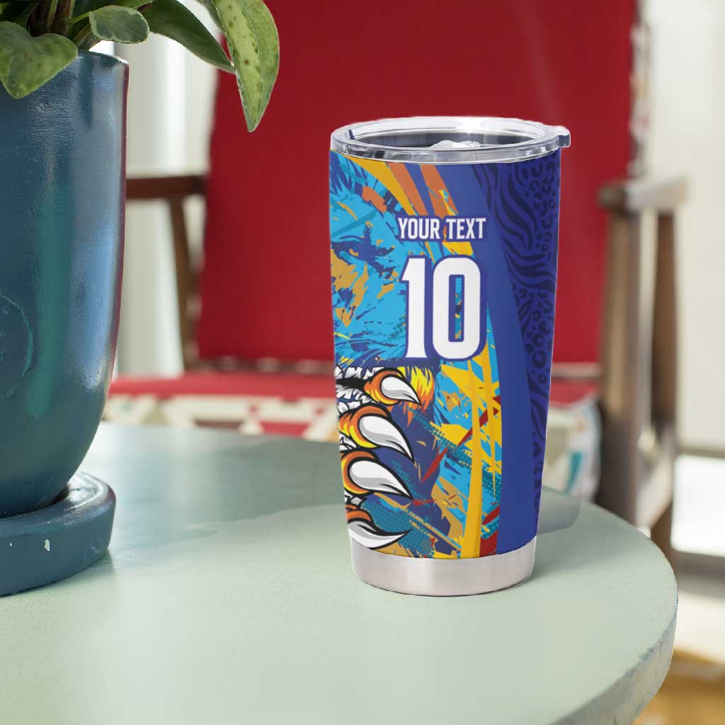 Custom Saint Lucia Cricket Kings Tumbler Cup Caribbean-Roar of Power Lions LT03