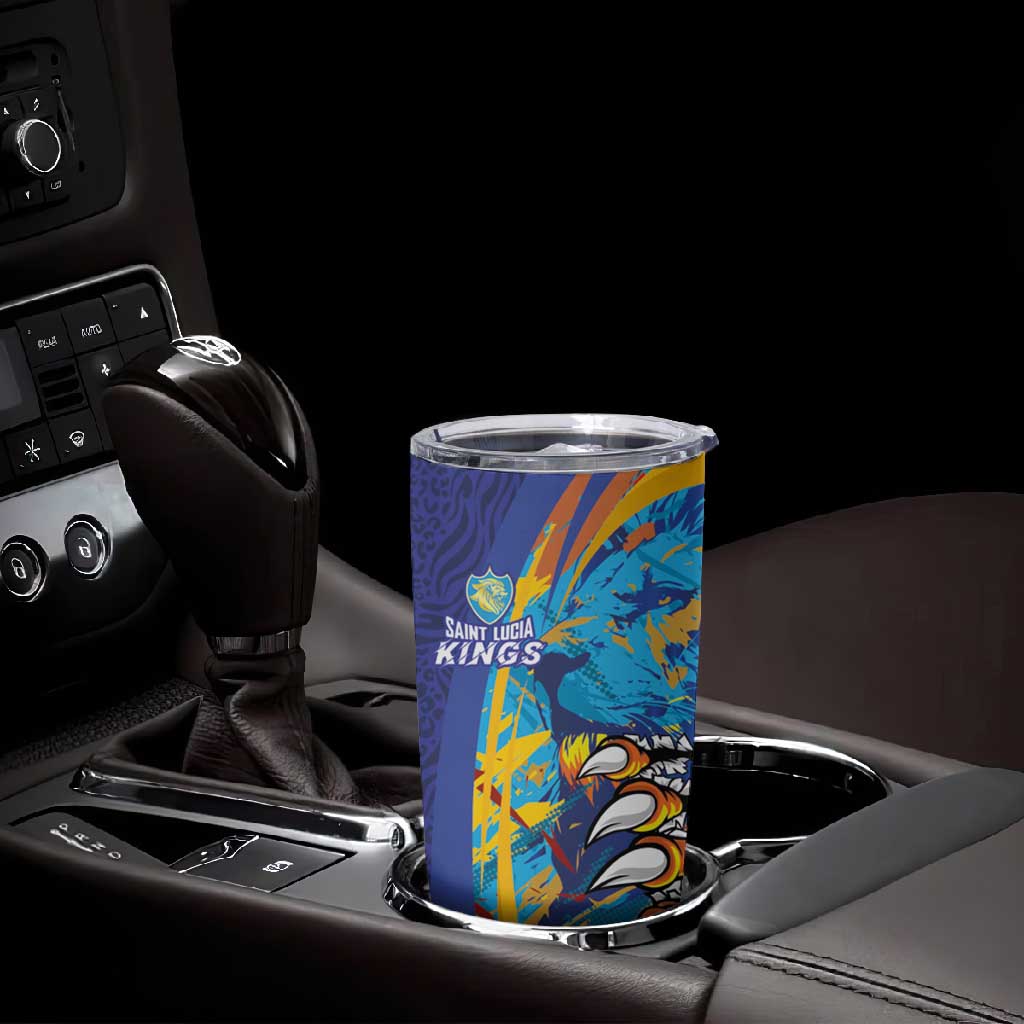 Custom Saint Lucia Cricket Kings Tumbler Cup Caribbean-Roar of Power Lions LT03