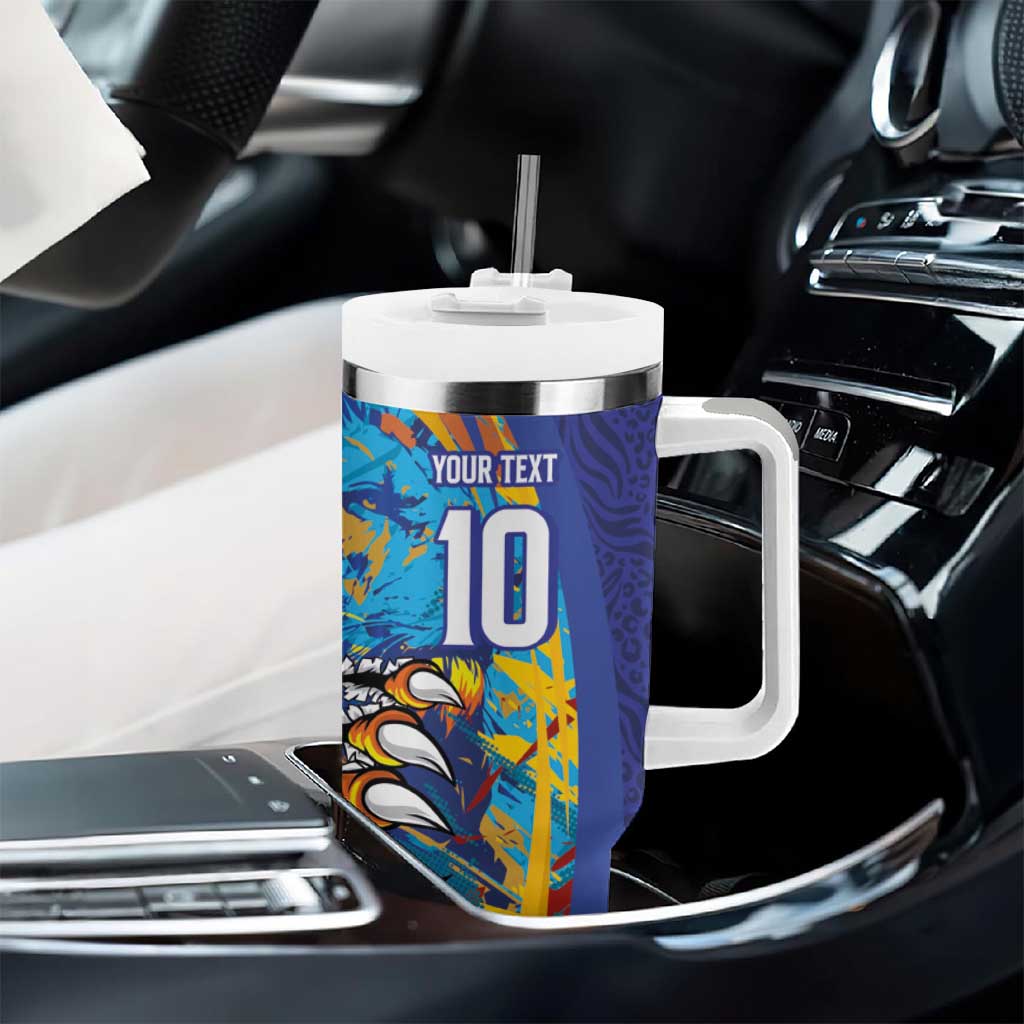 Custom Saint Lucia Cricket Kings Tumbler With Handle Caribbean-Roar of Power Lions LT03