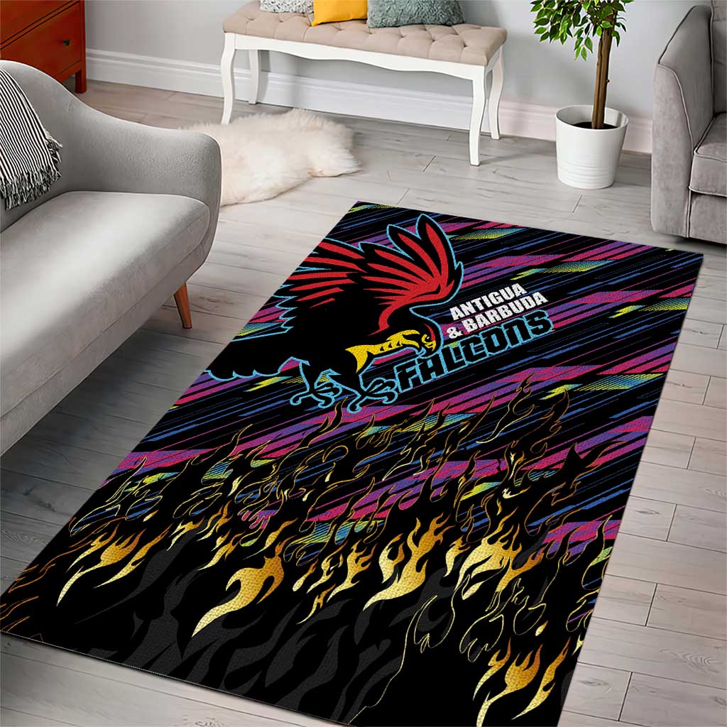 Antigua & Barbuda Cricket Falcons Area Rug Through The Fire-Go Glory LT03