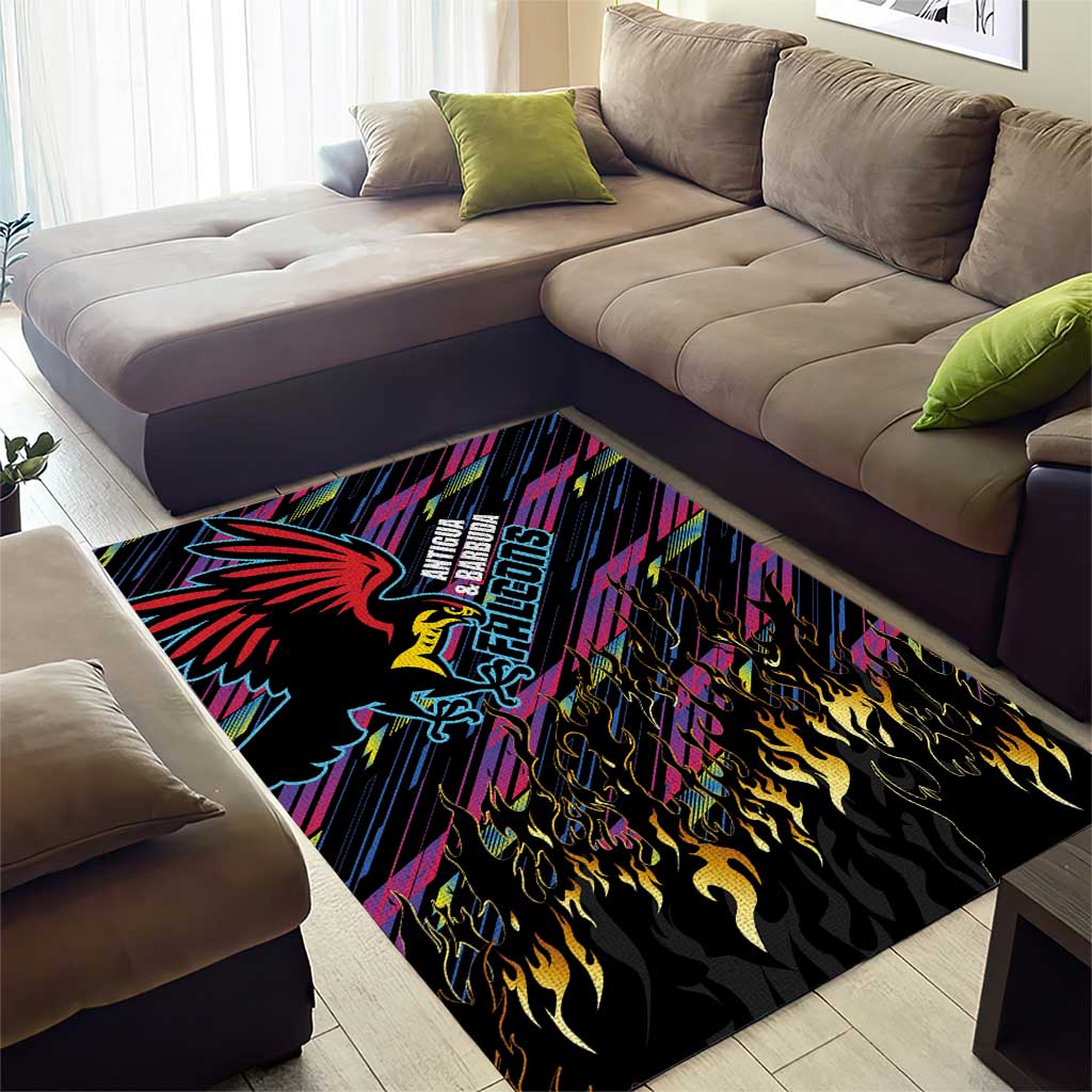 Antigua & Barbuda Cricket Falcons Area Rug Through The Fire-Go Glory LT03