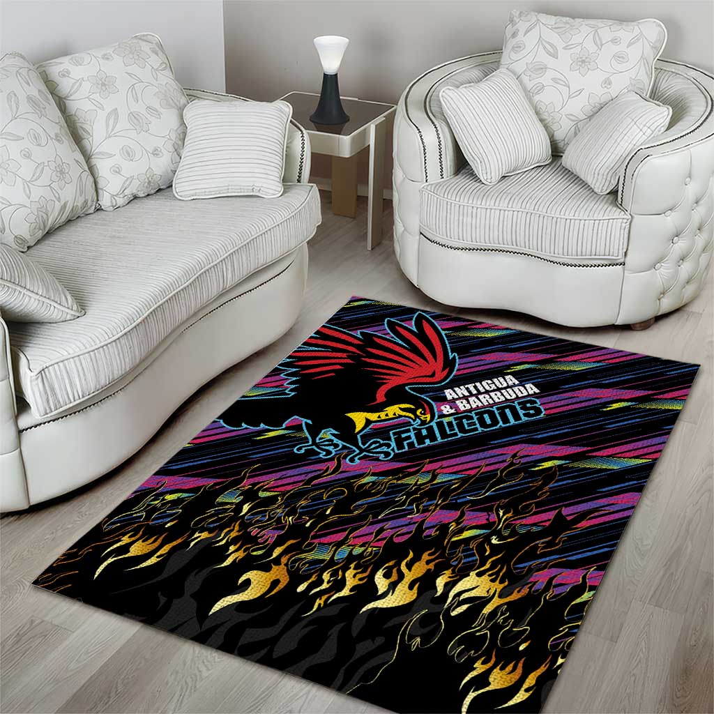 Antigua & Barbuda Cricket Falcons Area Rug Through The Fire-Go Glory LT03
