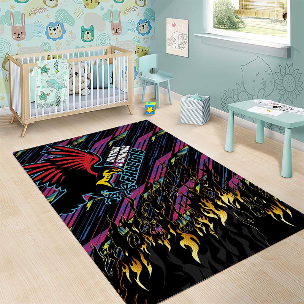 Antigua & Barbuda Cricket Falcons Area Rug Through The Fire-Go Glory LT03