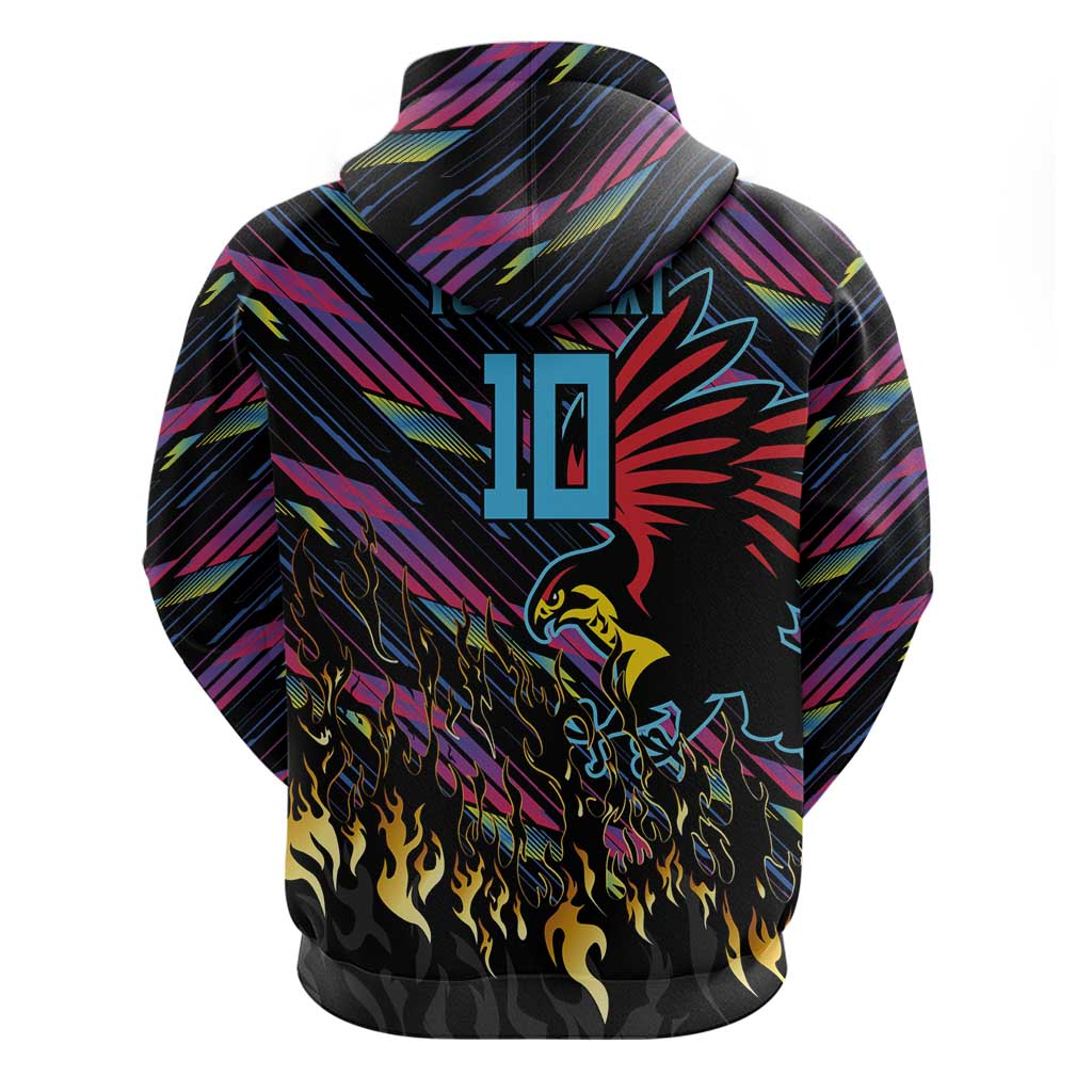 Custom Antigua & Barbuda Cricket Falcons Hoodie Through The Fire LT03