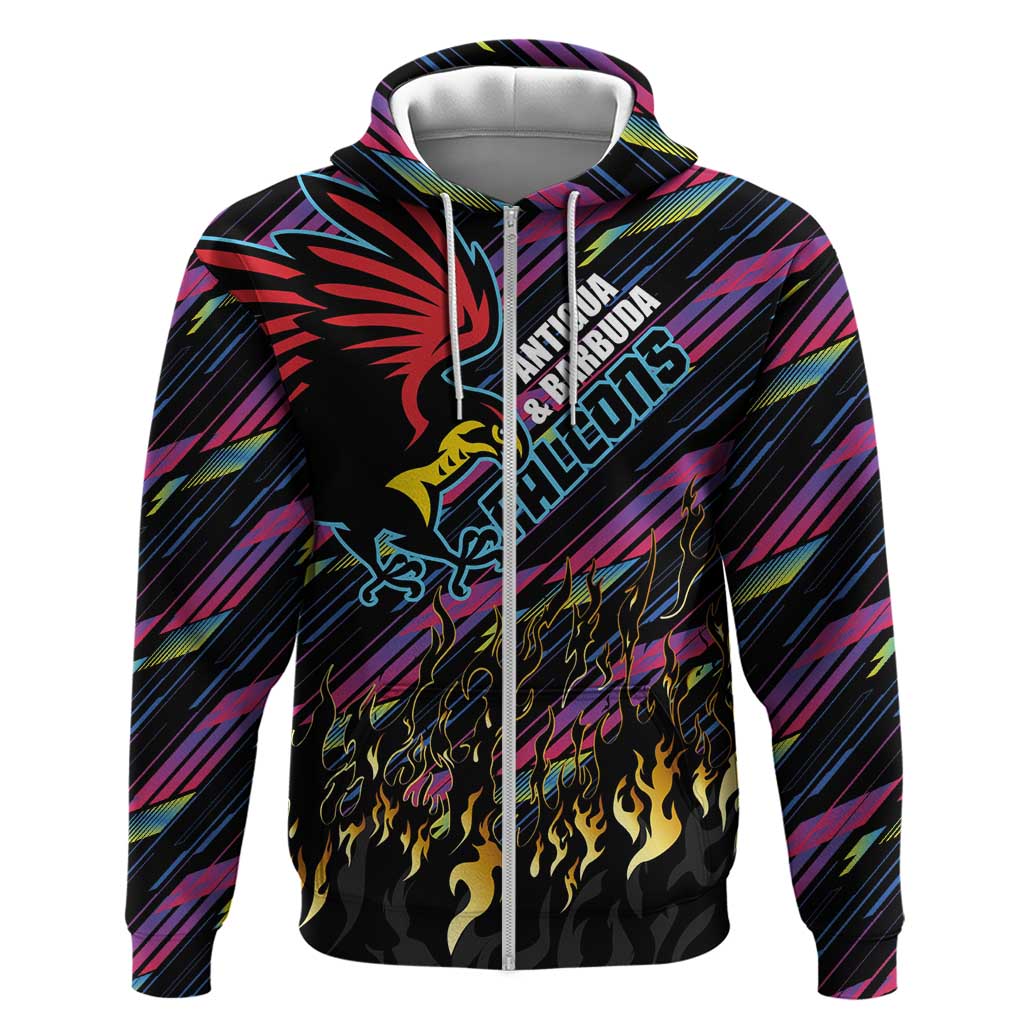 Custom Antigua & Barbuda Cricket Falcons Hoodie Through The Fire LT03