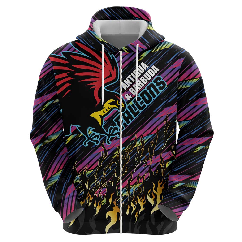 Custom Antigua & Barbuda Cricket Falcons Hoodie Through The Fire LT03