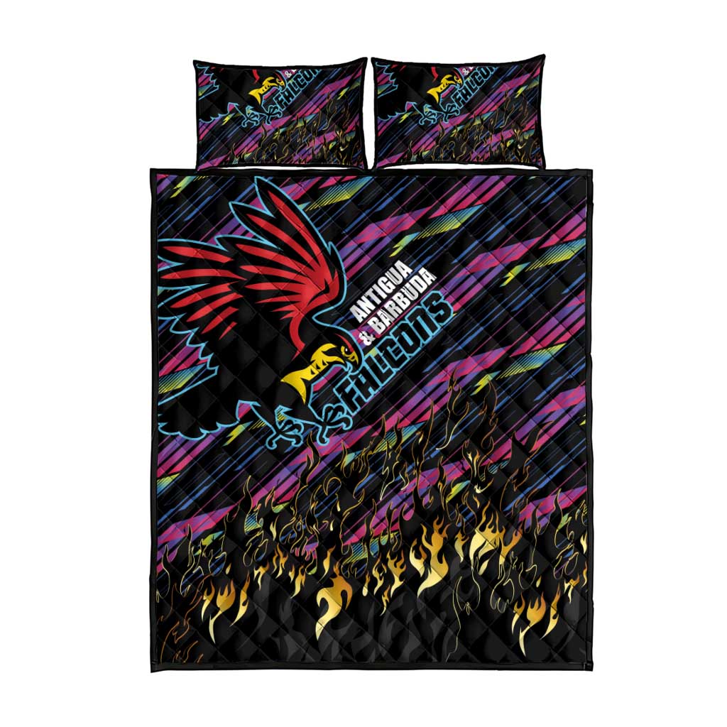Antigua & Barbuda Cricket Falcons Quilt Bed Set Through The Fire-Go Glory LT03