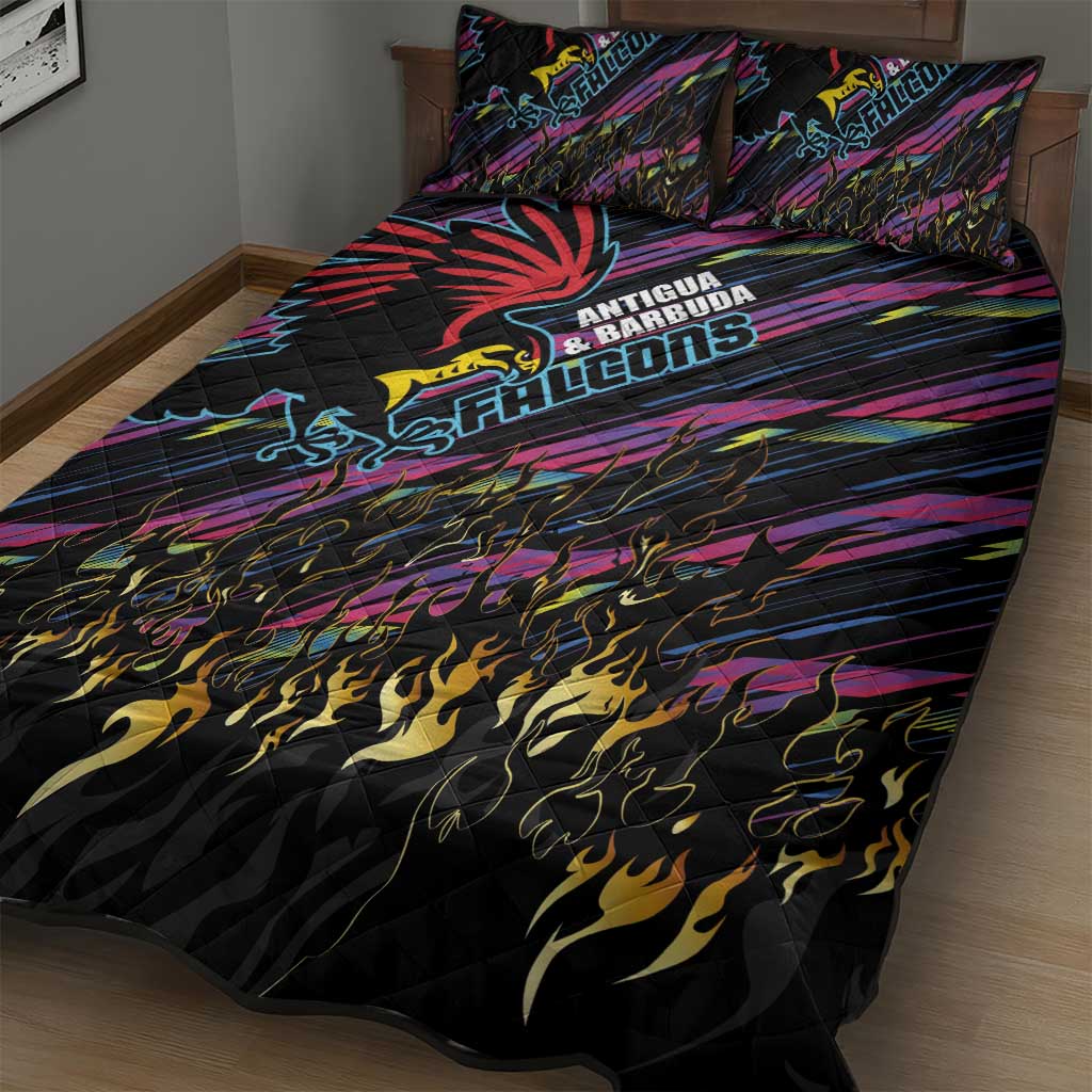 Antigua & Barbuda Cricket Falcons Quilt Bed Set Through The Fire-Go Glory LT03