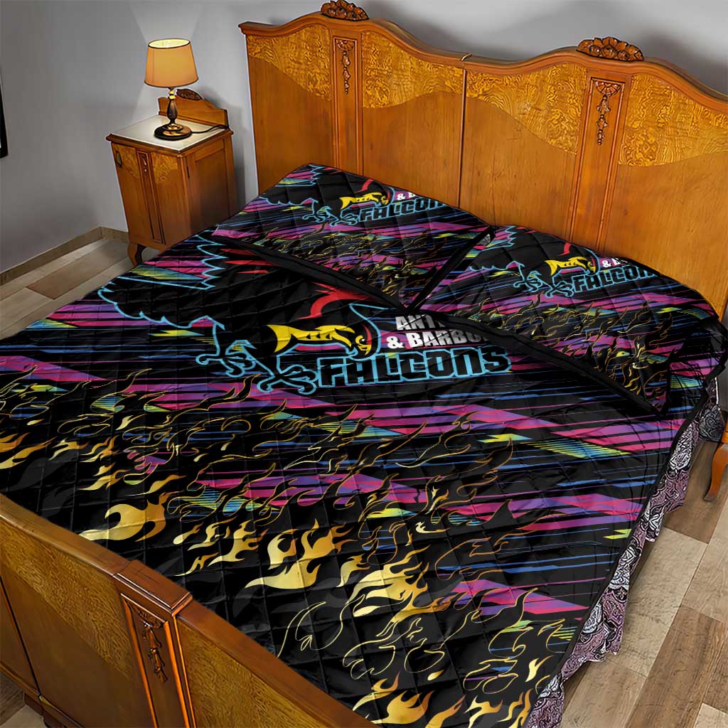 Antigua & Barbuda Cricket Falcons Quilt Bed Set Through The Fire-Go Glory LT03