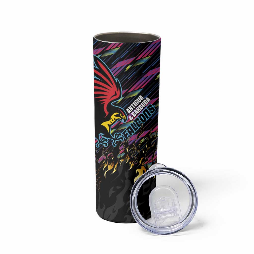 Custom Antigua & Barbuda Cricket Falcons Skinny Tumbler Through The Fire-Go Glory LT03