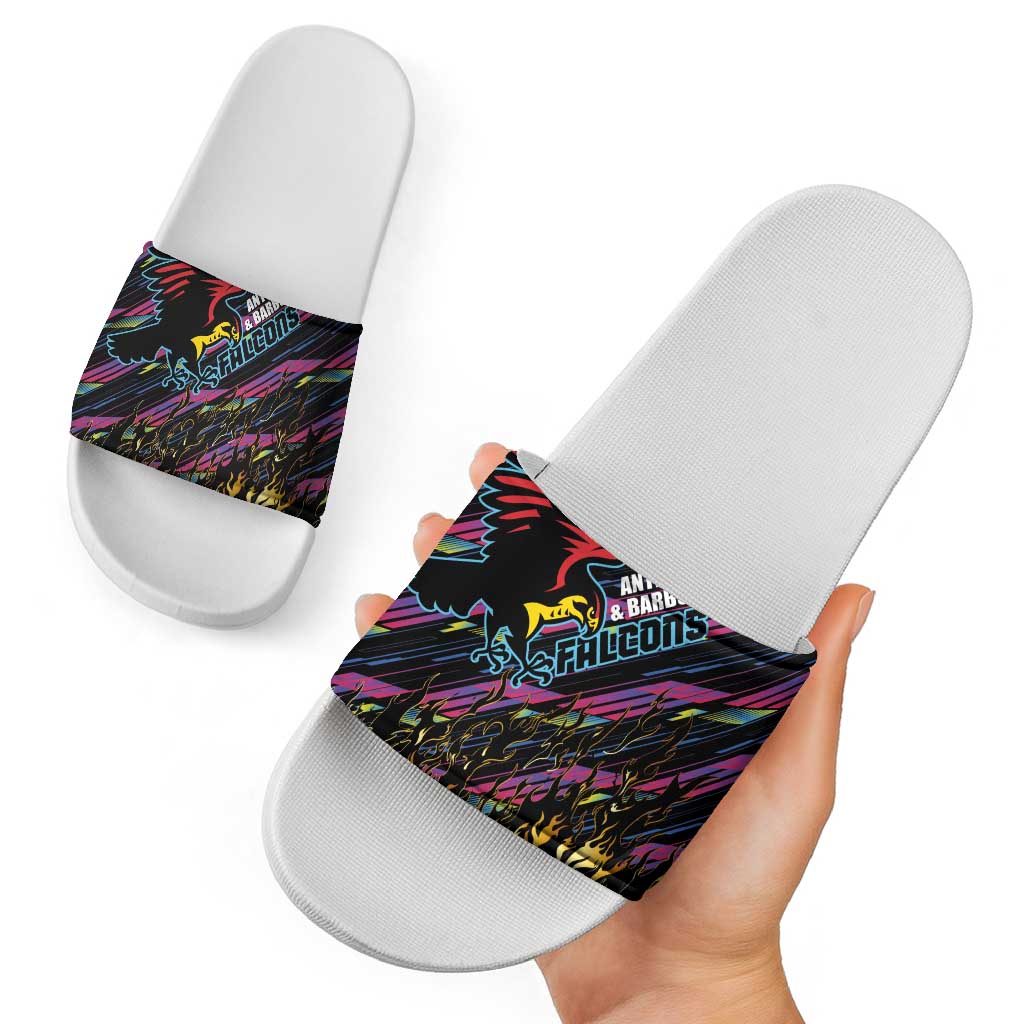Antigua & Barbuda Cricket Falcons Slide Sandals Through The Fire LT03