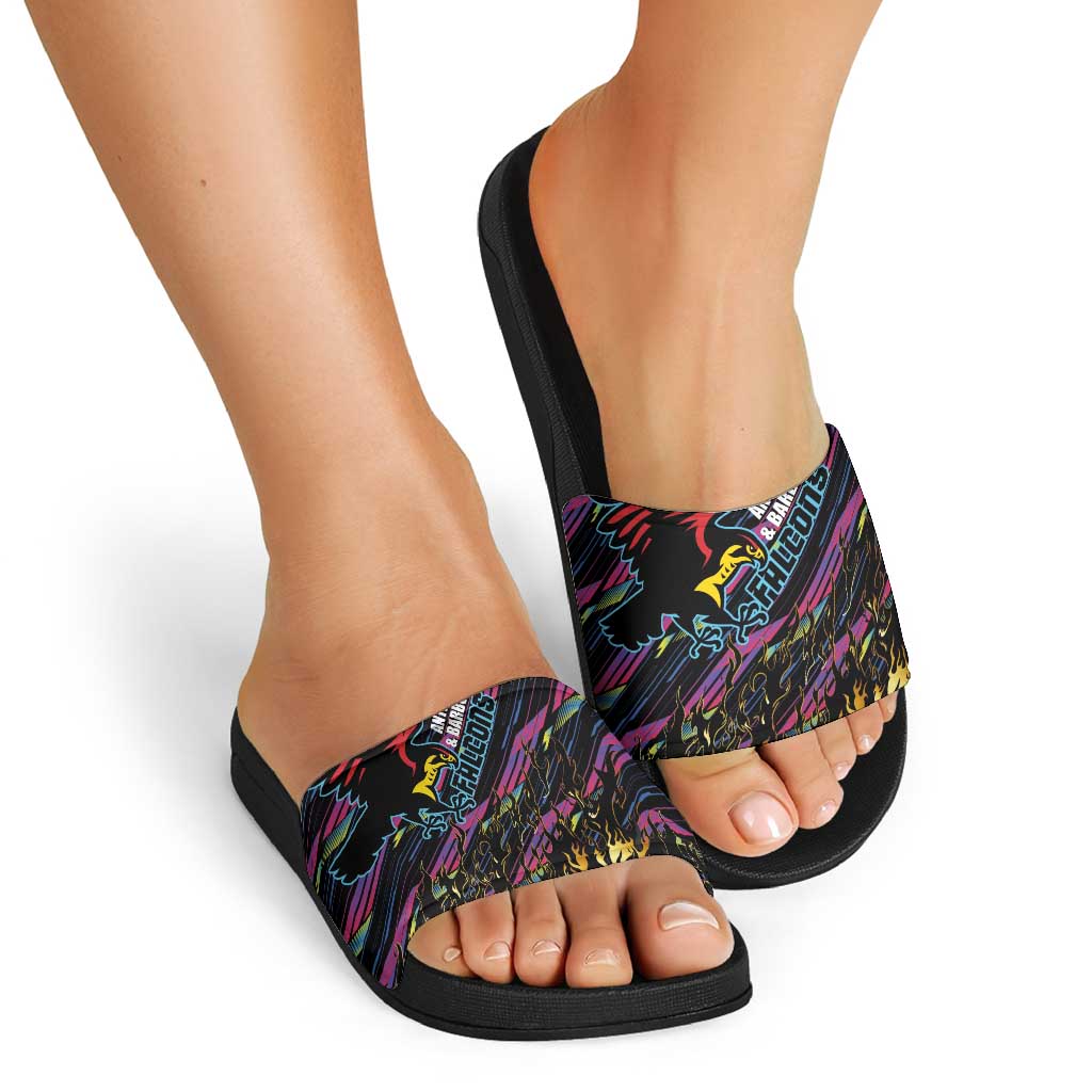 Antigua & Barbuda Cricket Falcons Slide Sandals Through The Fire LT03
