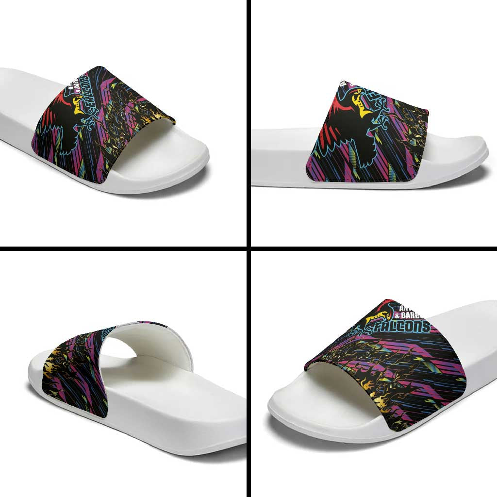Antigua & Barbuda Cricket Falcons Slide Sandals Through The Fire LT03