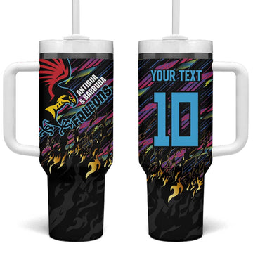 Custom Antigua & Barbuda Cricket Falcons Tumbler With Handle Through The Fire-Go Glory LT03