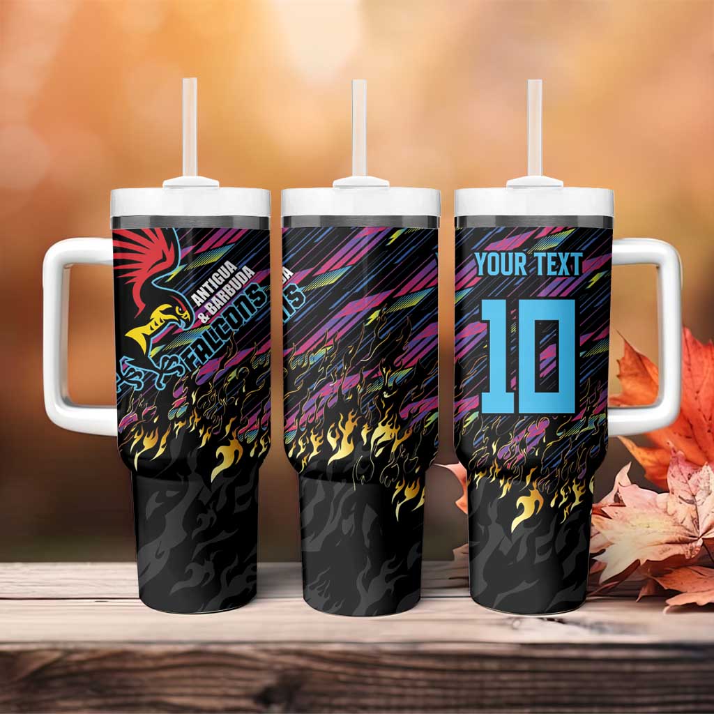 Custom Antigua & Barbuda Cricket Falcons Tumbler With Handle Through The Fire-Go Glory LT03