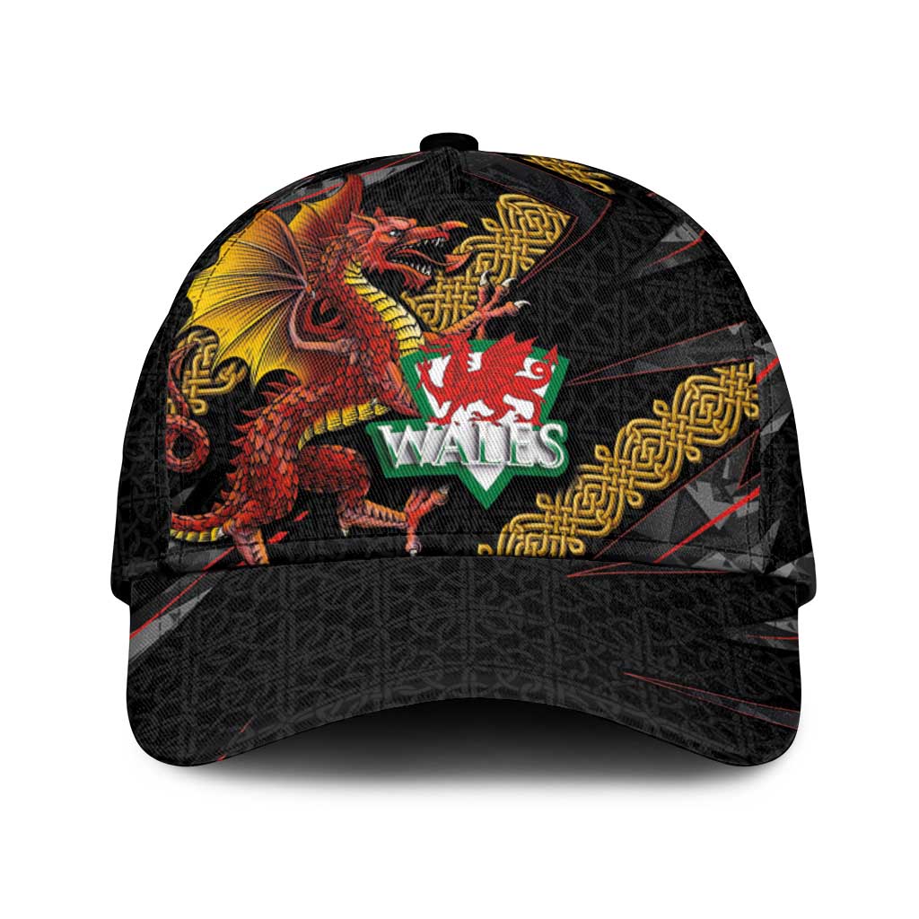 Welsh Celtic Classic Cap Wales Y Ddraig Goch with Celtic Knot Sporty LT03