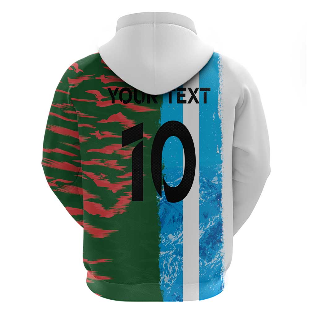 Custom Bangladesh and Argentina Football Half Style Hoodie LT03