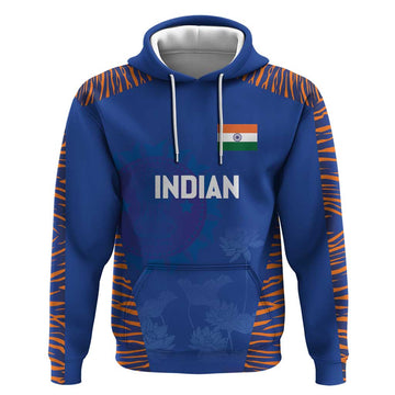 Custom Indian Bengal Tiger Cricket Hoodie LT03
