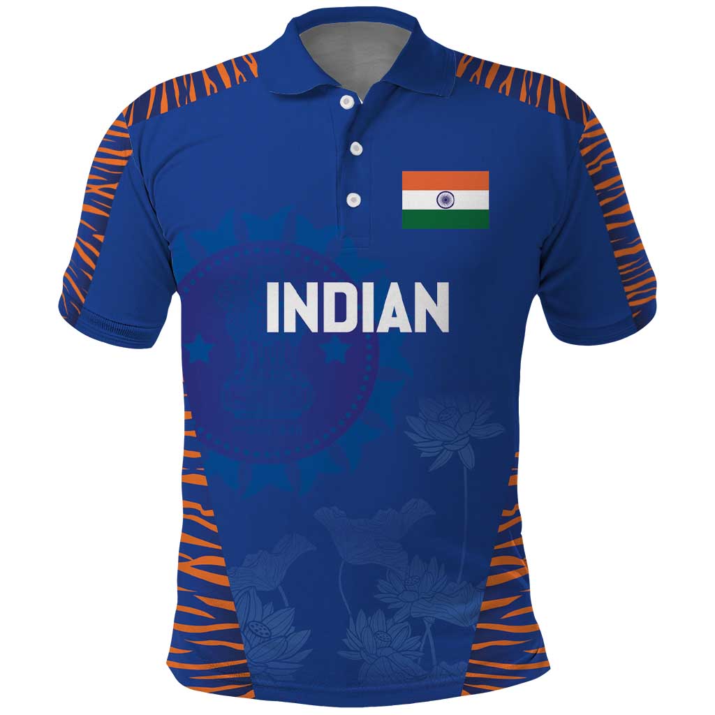 Custom Indian Bengal Tiger Cricket Polo Shirt LT03