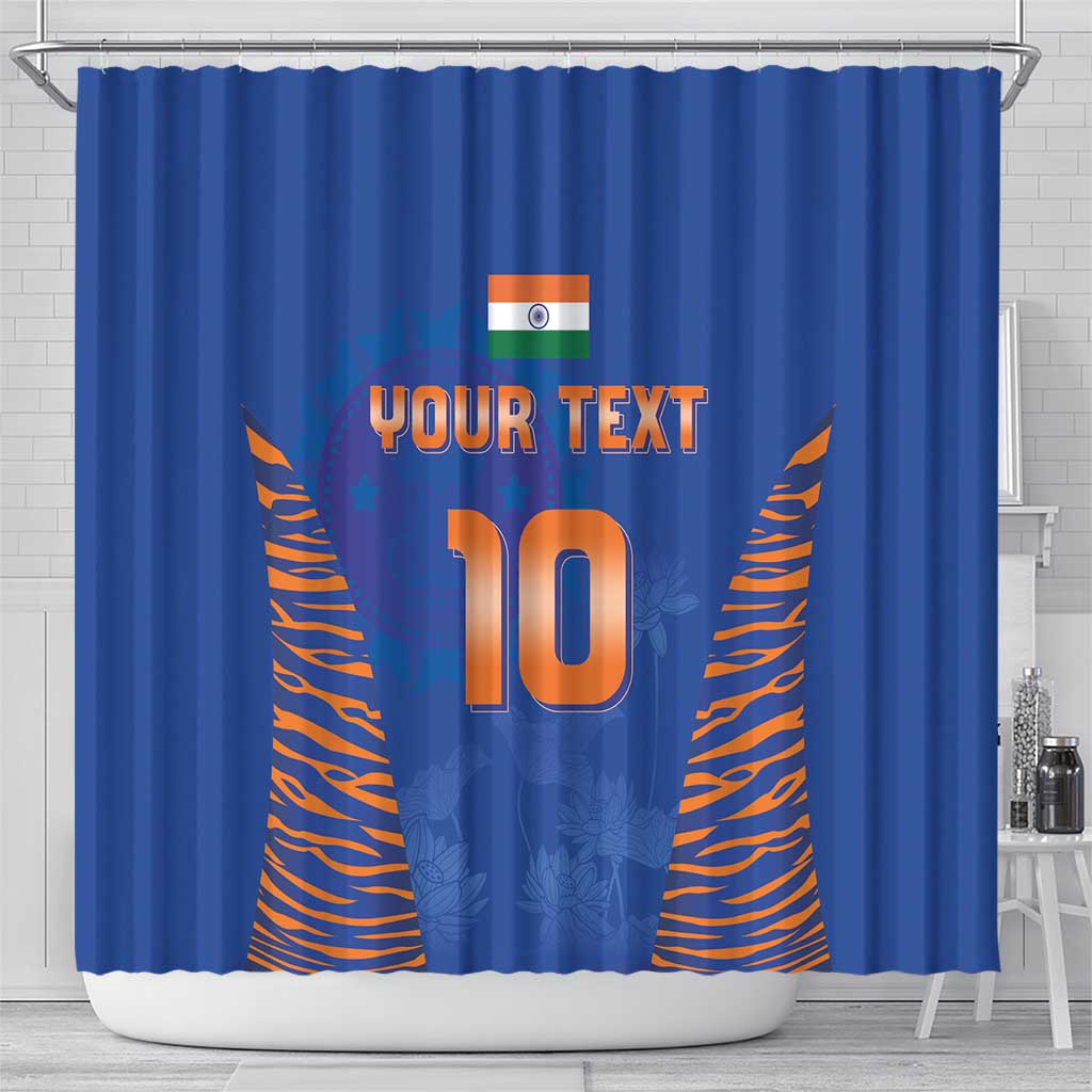 Custom Indian Bengal Tiger Cricket Shower Curtain LT03