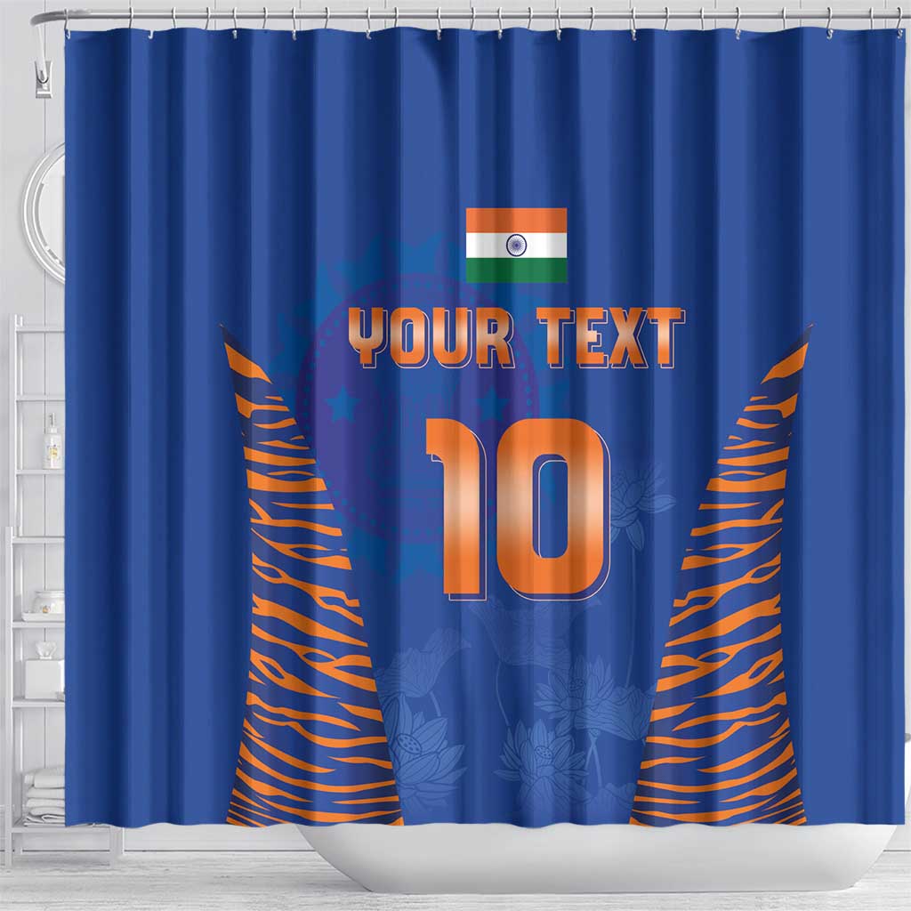 Custom Indian Bengal Tiger Cricket Shower Curtain LT03